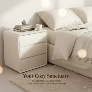 Simple Flat Top Nightstand, Lightweight Bedroom Side Organizer Furniture Bedside Table
