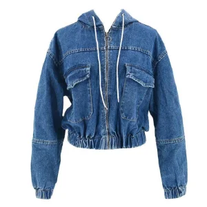 Women's Hooded Denim Jacket