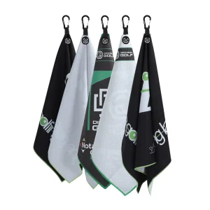 Custom Design Microfiber Fabric Waffle Pattern Golf Towels Strong Magnetic Golf Towel With Clip