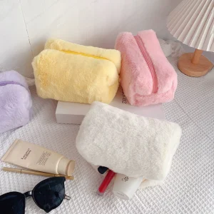 Personalized Macaron Plush Cosmetic Bag
