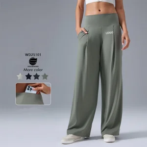 Custom Logo Yoga Pants Wide Leg