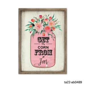 Flowers and Vase Colorful Bright Unique Fashion Custom Solid Wood Frame Prompt Vintage Wood Drawing Gifts &amp; Crafts Paintings