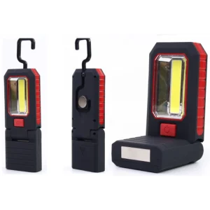 Multi-Use COB+3 Led Dry Battery Powered folding base work light