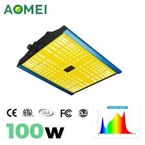 100W Air-Cooling Aluminum Housing Full Spectrum LED Plant Grow Light for Hydroponics Vertical Farming