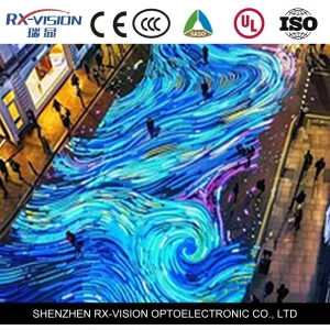 P3.91 Indoor Outdoor Waterproof Tile LED Screen Dance Floor Interactive Display