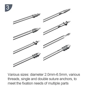 Sport Medicine Surgical Bone Instrument Non-Absorbable Shoulder Suture Anchor