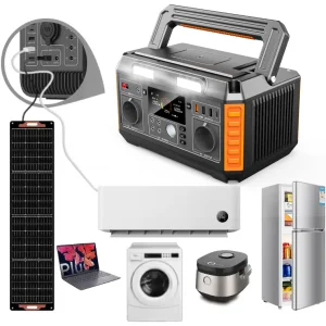 Factory Lithium-Ion Battery Min 300W 500W 1000W off Grid Solar Power Station System 2400W Portable Solar Backup Power Generator for Camping