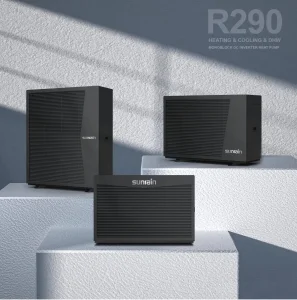 Sunrain 75c High Temperature Monobloc R290 Multifunction Heat Pump for Home Heating Cooling and Hot Water Supply