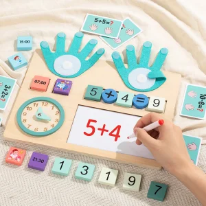 Montessori Wooden Clock Educational Math Toys