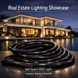 Real Estate Development Lighting UV Silicone LED Neon Flex Architectural Facade Contour Light System for Luxury Residential