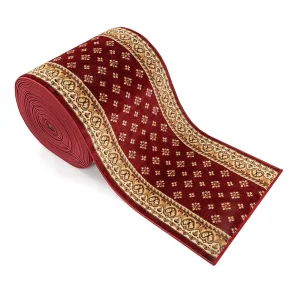 Noble Palace Red Floral Border Carpet Runner