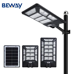 Low Price Outdoor Post Lamp Easy Installation Various Control Methods 500w 1000w LED Black Solar Street Light
