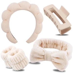 Hot Sales Beauty Accessories Skincare Set Spa Headband Scrunchies Hair Clip Makeup for Face Wash and Trendy Hair