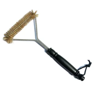 Durable Copper-Plated Wire Grill Cleaning Brush for Gas and Charcoal Grills