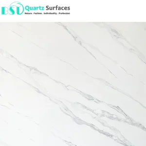 Bancada de Quartzo Branco Veinado com Relatório de Teste Padrão Americano
