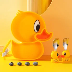 BPA-Free Food Grade Silicone Baby Tableware Feeding Set for Toddler Weaning