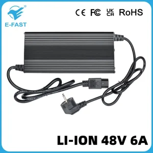 Hot Selling 48V 6A Intelligent LiFePO4 Li-ion Battery Charger for Forklift Truck