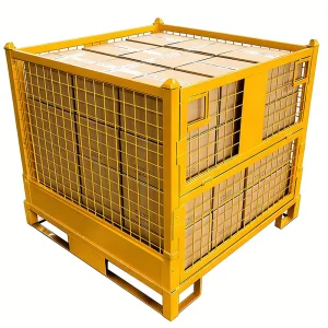 Customized Heavy Stackable Wire Mesh Metal Pallet Cage