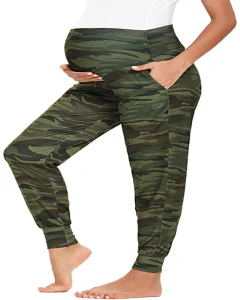 Pantalones de maternidad para yoga con soporte atlético para el vientre durante el embarazo