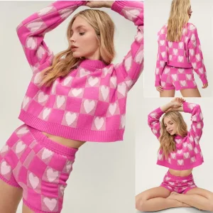 Checkerboard Sweater Set
