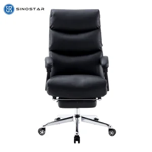 Modern Managerial Office Seating with Ergonomic Design and Easy Assembly