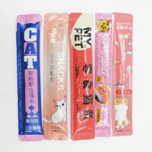 Fábrica de Fornecimento de Preço OEM Sabores Atum/ Atum Carne/ Atum Frango/ Atum Camarão Carne Cat Fluido Palito Lanche Úmido Pet Produtos
