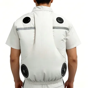 Men's Formal Peltier Cooling Air Conditioning Vest With Zipper Closure Summer Outdoor Cool Jacket For Outdoor Activities