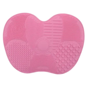 Professional Cosmetic Brushes Cleaning Tools Make up Brush Cleaner Pad Heart Shape Silicone Makeup Brush Cleaning Mat