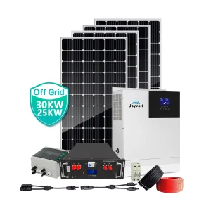Solar Inverter System 48V 100Ah Lithium Ion Battery Hybrid Pure Sine Wave MPPT 25KW 30KW Roof Mounting Energy Storage System