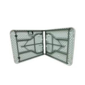 6FT Solid Steel Frame HDPE Table Top Party Dining Rental Plastic Folding Outdoor Table