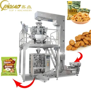 Bada Bean Bada Boom Vertical Form Fill Seal Packing Machine Pillow Bag Nitrogen Filling Broad Bean VFFS Packing Machine
