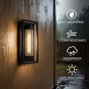 Outdoor Wall Light Waterproof E27 E26 Replaceable Bulb Exterior Wall Lantern