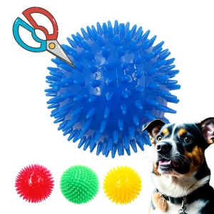 Hot Seller Large 11cm TPR Dog Chew Toy Indestructible Spike Squeaky Ball
