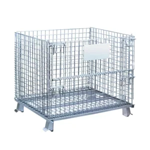 High Quality Customized Metal Folding Cages Folding Container Wire Mesh Pallet Stackable Cages Pallet for Industrial