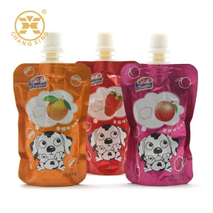 Printing Stand Spout Pouch Customized Logo Promotional Resealable Snack Packaging with Spout