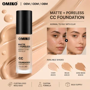 OMIKO Waterproof Cream Foundation Smear-proof Makeup Oil Control Natural Moisturizing Concealer