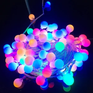 2026 Romantic Atmosphere LED String Ball Light Outdoor Decoration Lights