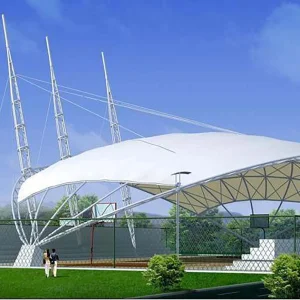 OEM Dom High Strength Waterproof Stadium Standing Membrane Structure Tent Landscape Architecture Membrane Structure