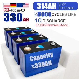 Qishou DDP Poland Eu Stock Lifepo 4 314 280 320 Ah 320Ah Lithium Lipo4 Akku 3.2 V Lf280K 3.2V 280Ah 314Ah Lifepo4 Battery Cell
