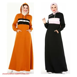 Vestido Maxi Casual com Moletom de Manga Longa para Mulheres, Conjunto de Jogging, Suéter Slim