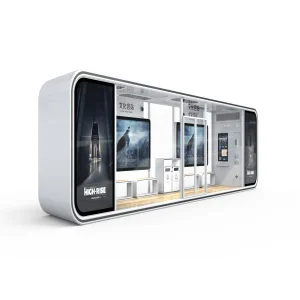Outdoor Public Furniture Steel Metal Smart Waiting Shelter Advertising for Smart City