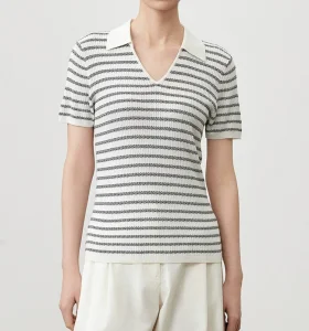 Blusas de Seda de Gola Polo