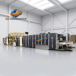 All Corrugated High Speed Flexo Printing Slotting Rotary Die Cutting with Folder Gluer and Strapping Machine FFG Inline