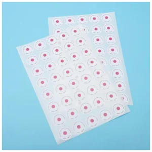 Circle Self Adhesive Eo Gas Sterilization Chemical Indicator Label Red To Blue