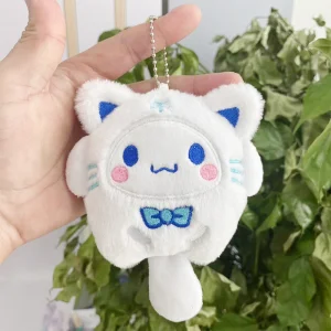 Wholesale Custom Cute Anime Sanrioss Soft Plush Keychain Stuffed Animal Kuromi My Melody Plush Toy Keychain