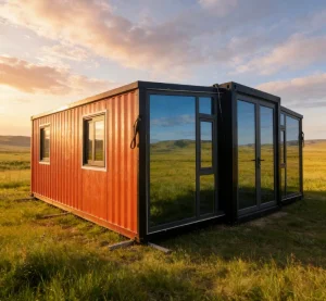 Casas contenedoras listas para ensamblar, unidades residenciales prefabricadas, casas contenedoras expandibles, casas móviles