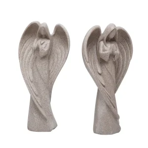 jiashun Sandstone Texture Resin Angel Sculpture Set Supplier, Factories
