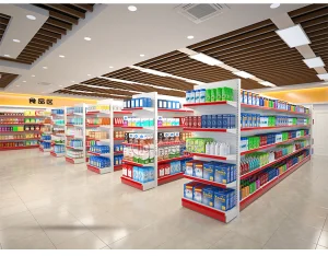 High Quality Stainless Steel Gondola Shelving Adjustable Shop & Grocery Store Rack for Display Best Sale Offered