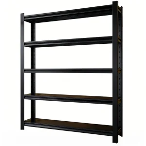 Customized Boltless 5-Tier Cold Rolled Steel Storage Shelf Easy Assembly Adjustable Keyhole Rack for Home Shelving