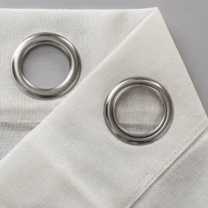 Leaf Sheer Curtains Embroidered Floral Farmhouse Light Filtering Window Silver Sheer Drapes for Living Room Bedroom